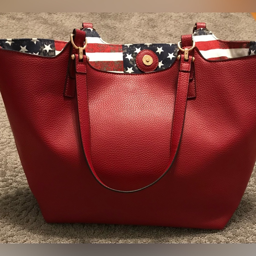Red Shoulder Bag/Tote, Americana Interior